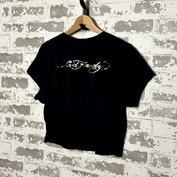 Ed Hardy Babydoll Shirt Boxy Fit Size XL Y2K - Picture 5 of 5